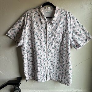 Columbia Men's PFG Camp Shirt Button Down Sail Fish Print Sz XL Outdoor Fishing